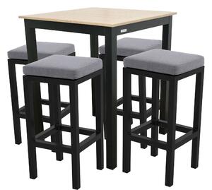 Doppler EXPERT WOOD, světlý antracit, barové židle, 4+1, gastro barová souprava, pro 4 osoby