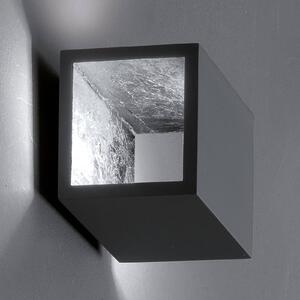 Nástěnné svítidlo ICONE Cubò LED, 10 W, titan/stříbro