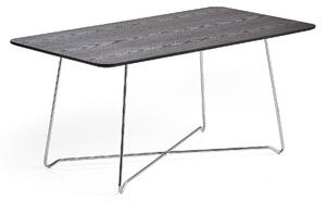 AJ Produkty Konferenční stolek IRIS, 1100x600 mm, chrom, černý dub