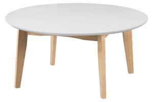 Actona Bílo-hnědý kulatý dubový konferenční stolek Altor, 90x90x42 cm