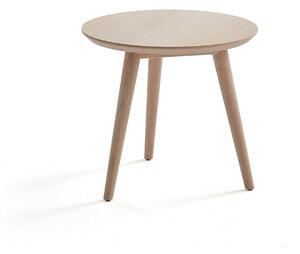 AJ Produkty Konferenční stolek CITY, Ø 500 mm, bíle mořený dub