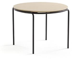 AJ Produkty Konferenční stolek ASHLEY, Ø770 mm, výška 530 mm, černá, bříza
