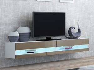 Cama Televizní stolek VIGO NEW 180 Provedení: Latte/bílý lesk
