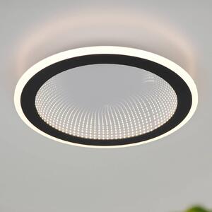 Reality Leuchten LED stropní svítidlo Glace, černé, stmívatelné, kovové, stmívatelný, Černá, Obývací pokoj / jídelna, kov, Moderní