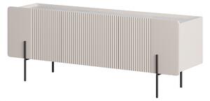TV stolek Malmi 150 cm - kašmírový / crema bianca / černé nožky