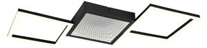 Reality Leuchten LED stropní svítidlo Gelo, černé, stmívatelné, 3000 K, kovové, stmívatelný, Černá, Obývací pokoj / jídelna, kov, Moderní
