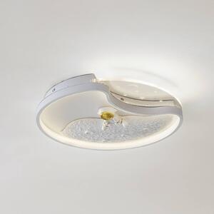 Lindby LED stropní svítidlo Kosmo, 40 cm, bílá, kov, měsíc, Bílá / opál, Obývací pokoj / jídelna, Plast, Young lifestyle