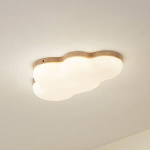 Lindby LED stropní svítidlo Pilvi, plast, mrak, 50 cm, Bílá / opál, Obývací pokoj / jídelna, Plast, Moderní