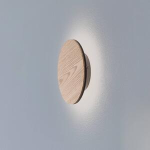 Argon Orios LED nástěnné svítidlo, dřevo, Ø 20 cm, nepřímý rozvod, Světlé dřevo, Obývací pokoj / jídelna, Dřevo, Moderní