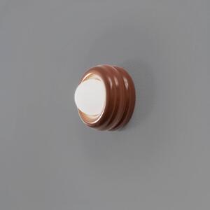Argon Nástěnné světlo Tina, terakota/opal, sklo, Ø 19 cm, stmívatelný, Terakota, Obývací pokoj / jídelna, Sklo