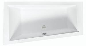 Besco Akrylátová asymetrická vana se sníženým lemem Intima Slim 150x85 (160x90) Barva: Bílá, Rozměry (cm): 160x90, Orientace: Levá