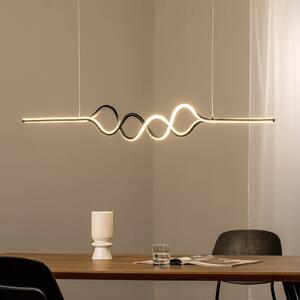 Milagro Lighting Závěsné světlo LED Ancona, kov, zlatá/černá, 4 000 K, Mosaz / zlato, Obývací pokoj / jídelna, kov, Moderní