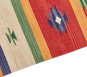 Bavlněný kelimový koberec 80 x 300 cm vícebarevný ALAPARS