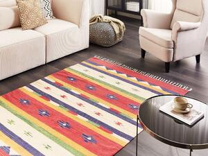 Bavlněný kelimový koberec 140 x 200 cm vícebarevný ALAPARS
