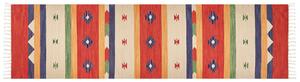 Bavlněný kelimový koberec 80 x 300 cm vícebarevný ALAPARS