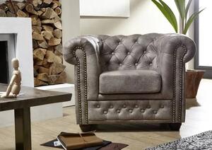 Chesterfield Oxford: Křeslo 1M Silver