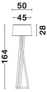 Bílá stojací lampa Nova Luce Salino 164 cm