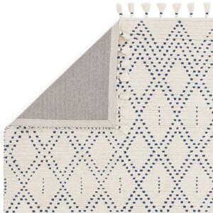Tribeca Design Kusový koberec Livan Cream Blue Diamond Rozměry: 120x170 cm