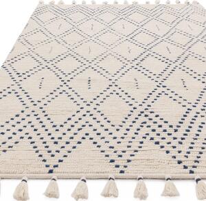 Tribeca Design Kusový koberec Livan Cream Blue Diamond Rozměry: 120x170 cm
