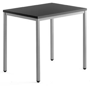 AJ Produkty Přídavný stůl MODULUS, 4 nohy, 800x600 mm, stříbrný rám, černá