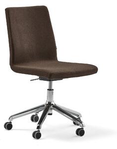 AJ Produkty Konferenční židle PERRY, s kolečky, výkyvný sedák, hnědá