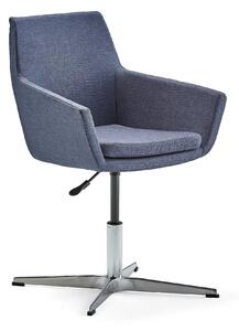 AJ Produkty Konferenční židle FAIRFIELD, leštěný hliník, modrošedá