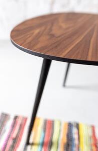 Ragaba Kulatý konferenční stolek Larga Medium, 57x44 cm, ořech/černá