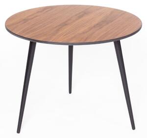 Ragaba Kulatý konferenční stolek Larga Medium, 57x44 cm, ořech/černá