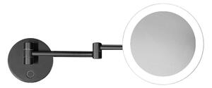 Kielle Idolio - Kosmetické nástěnné zrcátko s LED osvětlením, matná černá 50324024