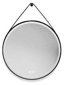 Kielle Idolio - Zrcadlo s LED osvětlením a vyhříváním, průměr 59 cm, černá 50324004