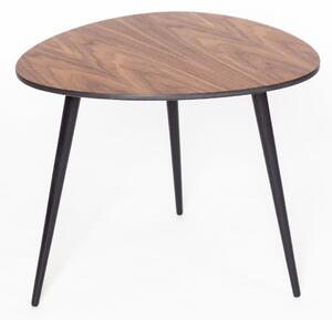 Ragaba Odkládací stolek Larga Medium, 55x50x44 cm, ořech/černá