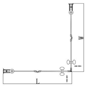 BPS-koupelny Čtvercový sprchový kout HYD-SK1290B 90x90 chrom/transparent + vanička HYD-SSV-RIKO černá