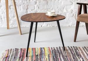 Ragaba Odkládací stolek Larga Medium, 55x50x44 cm, ořech/černá