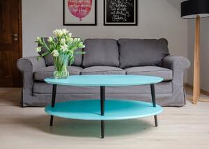 Ragaba Oválný konferenční stolek Otorten Low, 110x70x45 cm, růžová/přírodní