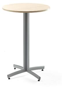 AJ Produkty Barový stůl SANNA, Ø700x1050 mm, bříza, šedá
