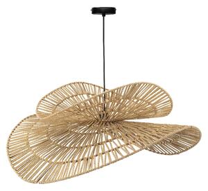 Toolight Rea, PŘÍRODNÍ BOHO ZÁVĚSNÉ STROPNÍ SVÍTIDLO APP1738-1CP 80CM, OSW-06061