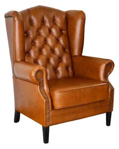 Chesterfield Harold: Kožené křeslo medové