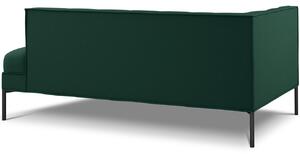 Zelená látková lenoška MICADONI Karoo 185 cm s černou podnoží, pravá