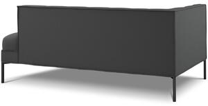 Tmavě šedá látková lenoška MICADONI Karoo 185 cm s černou podnoží, pravá