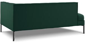 Zelená látková lenoška MICADONI Karoo 185 cm s černou podnoží, levá