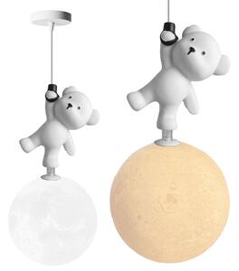 Toolight Toolight, závěsné svítidlo MEDVĚD STOJÍCÍ NA MĚSÍCI G166-1CP, OSW-07806