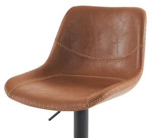 Židle barová hnědá ekokůže AUB-714 BR