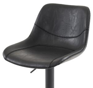 Židle barová černá ekokůže AUB-714 BK
