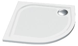 BPS-koupelny Sprchová vanička z litého mramoru - čtvrtkruh Noris HR 80 (80x80x3 | R 55 cm)