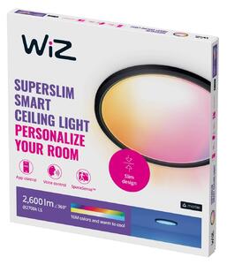 WiZ SuperSlim LED stropní světlo RGBW Ø42cm černé