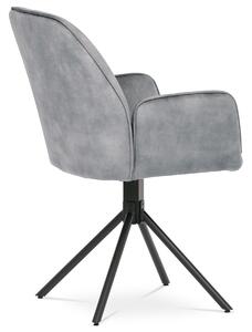 Židle jídelní a konferenční stříbrná látka HC-511 SIL4