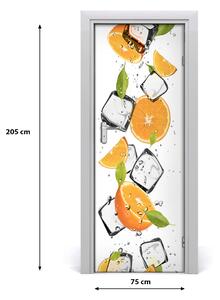 Fototapeta na dveře samolepící pomeranče a led 75x205 cm