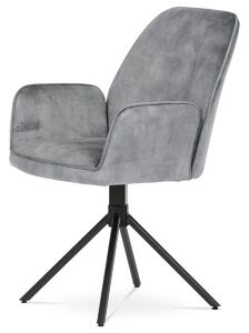 Židle jídelní a konferenční stříbrná látka HC-511 SIL4