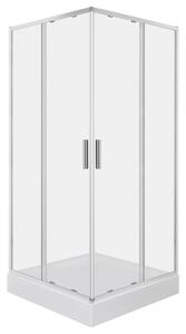 Novoterm Čtvercový sprchový kout NV-Solid SQ CHR 90, chrom/transparent - bez vaničky