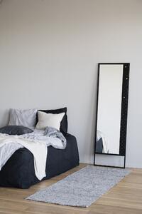 Černé stojací zrcadlo Rowico Ryan s věšákem, 170 cm